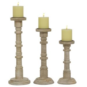 Handmade Natural Wood Distressed Square Candle Holder Stand Eco-Friendly Durable for Home <b>Wedding</b> & Christmas Decor - Product Image 1
