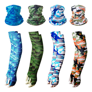 Ensemble cache-cou et manchons de bras camouflage personnalisé, protection UV, couvre-visage rafraîchissant, protège-bras sportif pour activités de plein air, pêche et cyclisme - Product Image 5
