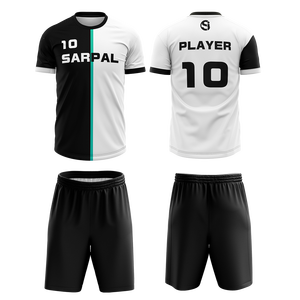Uniforme de football pour hommes imprimé numériquement, personnalisé avec le nom du joueur, séchage rapide, antibactérien, vente en gros, tenue d'été pour hommes - Product Image 2