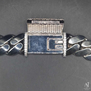 <b>Iced</b> <b>Out</b> Cuban Link Bracelet Micro Pave Zircon Brass <b>Chain</b> Magnetic Clasp Hip Hop Jewelry for Men - Product Image 2