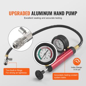 Kit Tester Pressione Radiatore Universale 14 Pezzi con Pompa Manuale, Tester Liquido Refrigerante, Tappi Test in Acciaio Codificati a Colori, Strumenti per Ispezione Auto - Product Image 5