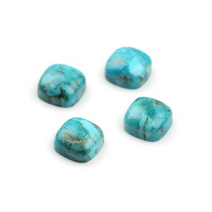 Turquesa Natural de Alta Calidad de Mohave, Arizona, Cabujón Calibrado de 10x10 mm, Forma de Cojín, Piedras Preciosas Sueltas, Suministros para la Fabricación de Joyas - Product Image 6
