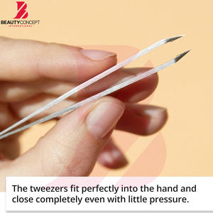 Pinzas de Acero Inoxidable de Grado Profesional para Cabello Fino, Pinzas de Punta Inclinada Ultraprecisas para Cejas, Herramienta de Depilación Facial - Product Image 3