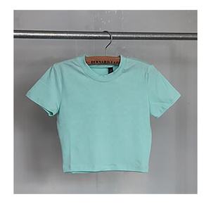 Nouveau 2022 femmes personnalisé coton oversize blanc plaine perdre cultures d'assemblage haut t chemises pour femmes - Product Image 5