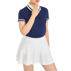 New Design Women Breathable Solid <b>Two</b> <b>Piece</b> Tennis Skirt <b>Set</b> - Product Image 2