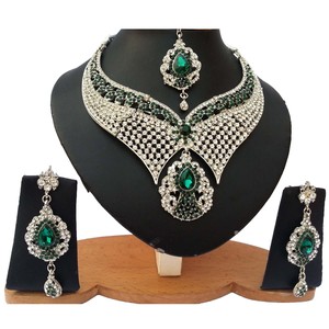 Vintage Antique Silver Plated <b>Crystal</b> Rhinestone Tassel Necklace Earrings <b>Set</b> Women Wedding Jewelry Alloy Fashion Jewelry <b>Sets</b> - Product Image 1