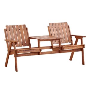Luxury 2 Seater <b>Bench</b> Chair Wooden Seating with Wooden Frame for Living Room Bedroom Premium Home Furniture - Product Image 2
