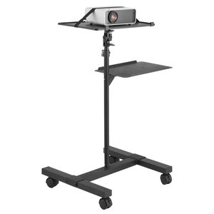 Supporto per Proiettore Regolabile in Altezza con Ruote, 22.8-57.3 Pollici, Doppio Vassoio per Montaggio a Pavimento - Product Image 1