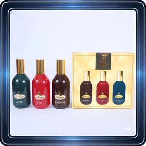Set de Regalo de 3 Piezas de Perfume Corporal con Aroma Floral Surtido (Verde, Rojo, Marrón) Unisex de Larga Duración - Product Image 3