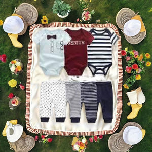 Ensemble de pyjamas pour bébé garçon Daisy, 3 pièces, vêtements pour tout-petits, combinaison de nuit, imprimé de dessins animés, manches longues, boutons, matière tricotée, barboteuse - Product Image 3