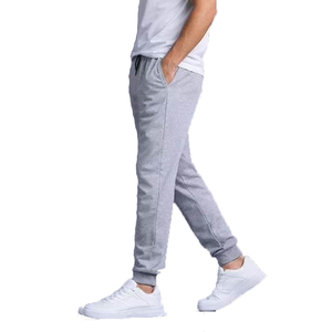 Pantalon décontracté gris foncé à taille élastique, tissu sur mesure, poids moyen, plusieurs poches, pour l'automne, vente en gros, pantalon homme - Product Image 3