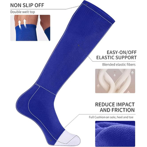 <b>High</b> Quality 100% Cotton Crew Socks <b>Knee</b> <b>High</b> Breathable Unisex for Adults and Youth Summer Outdoor Sports Socks - Product Image 3
