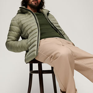 Chaqueta de Plumón para Hombre, Estilo Lujoso, Informal, de Lona, con Cierre, para Invierno, Antiarrugas, de Alta Calidad, Precio Razonable, Mangas Completas - Product Image 3