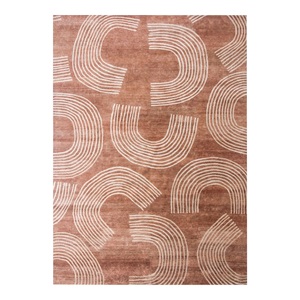 พรมทอมือคุณภาพสูง ผลิตจากใยวิสโคสผสมฝ้าย ดีไซน์ลายเรขาคณิตสไตล์สแกนดิเนเวียน เป็นมิตรต่อสิ่งแวดล้อม เนื้อหนานุ่ม หรูหรา ผลิตด้วยเทคนิคการทอแบบแฮนด์ทัฟท์  รับสั่งทำพิเศษระดับไฮเอนด์ - Product Image 1