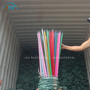 ไม้กวาดไม้ถูพื้นไม้ยูคาลิปตัสด้ามไม้กวาดเคลือบพีวีซีสีสันสดใส - Product Image 6