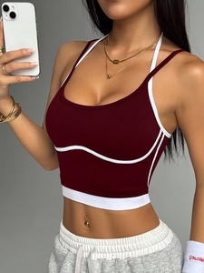 Soutien-gorge de sport long à maintien élevé |   Débardeur de yoga à bretelles croisées |   Vêtements de sport élastiques et compressifs pour femmes, service OEM - Product Image 2
