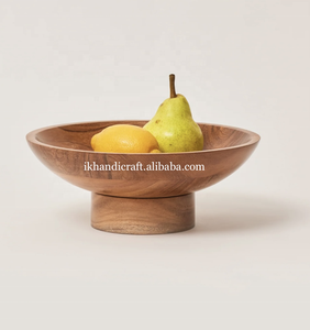 Approvisionnement d'usine Bols en bois décoratifs Cuisine personnalisée Salade de fruits de table Pouding Bonbons Plat Vintage Home Hotel Prix bas - Product Image 4