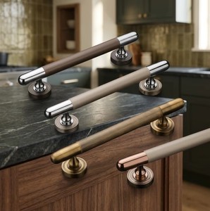 Modern Style <b>Pull</b> <b>Handle</b> Brass Graphite Black CP Finish Durable Grip <b>Door</b> Hardware for Entrance Gates and Glass Facades - Product Image 2
