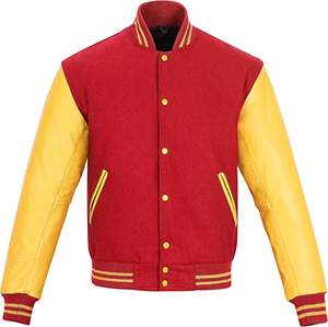 Autumn Winter Woolen Coat Custom Logo Baseball LooseCasual Letterman Baseball Jacket Varsity Jacket for Men Varsity Jacket color - Product Image 1