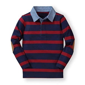 Yellow and <b>Navy</b> <b>Blue</b> Contrast Color Striped Design Sublimation Polyester Rugby Jerseys Polo <b>Shirts</b> Long Sleeve - Product Image 4