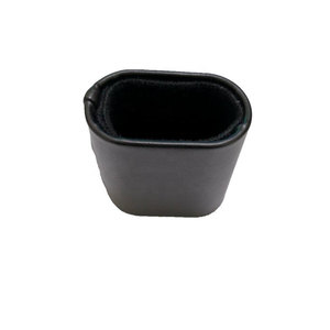 Vaso para dados de cuero PU negro, cuadrado, moldeado, duradero, para juegos, con dados para adultos - Product Image 1