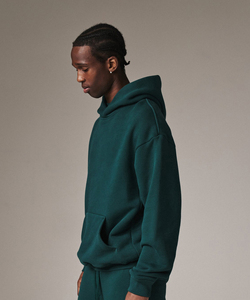 Pull-over de luxe automne 400 g/m² en molleton de coton, coupe oversize, streetwear, avec logo personnalisé, vente en gros, épaules tombantes, marque privée - Product Image 5