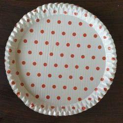 Assiettes en papier jetables à pois colorés de qualité alimentaire avec logo personnalisé pour les fêtes d'anniversaire modernes - Product Image 2