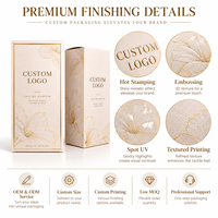Boîte d'emballage de parfum personnalisée de luxe avec logo, papier cartonné blanc avec dorure à chaud, carton pliable cosmétique OEM ODM