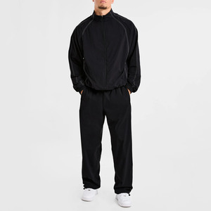 Plus Size Custom Oversize <b>Sweater</b> Track Jacket & Pants With Piping Two Piece Men's Tracksuits Breathable Gymwear Men Sweat Suits - Product Image 2