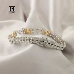 Custom Name Double Row Tennis Bracelet - <b>Iced</b> <b>Out</b> Personalized Letter Bracelet, 18K Gold CZ Diamond <b>Chain</b> Bracelet - Product Image 6