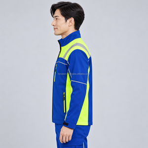 เสื้อแจ็คเก็ตทำงานแบบสะท้อนแสงกันน้ำสำหรับผู้ชาย สีเหลือง สำหรับงานรักษาความปลอดภัย พร้อมบริการจัดส่ง - Product Image 6