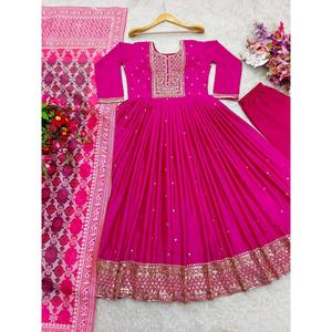 Hermoso vestido de fiesta para mujer con Pent y Dupatta elegante conjunto - Product Image 3