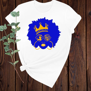 SGRHO RHoyalty T <b>Shirt</b> <b>White</b> Color Custom Greek Letter Sorority Tee <b>Short</b> <b>Sleeve</b> Round Neck Casual Summer Fashion Unisex Apparel - Product Image 1