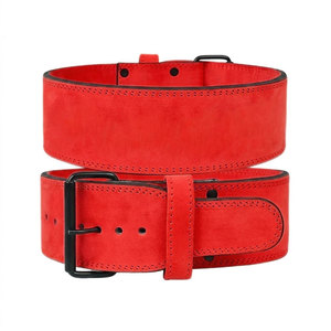 Hot Selling Suede Leather Custom Weightlifting & Bodybuilding Single Prong Buckle Powerlifting Gym Belt For Workout - Product Image 1