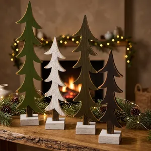 Árbol de Navidad de Madera Miniatura de Alta Calidad, Decoración Rústica para Mesa, Escritorio, Estante, Oficina y Navidad - Product Image 5