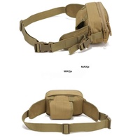 Sac de hanche utilitaire EDC : Tactique, réglable, sac banane de course, petite pochette de rangement pour la chasse en extérieur