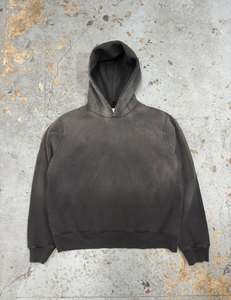 เสื้อฮู้ดโอเวอร์ไซส์สีชมพูซีดแบบยูนิเซ็กซ์ ผ้าฝ้ายฟลีซสีพื้น สวมใส่สบายๆ สำหรับฤดูใบไม้ร่วง - Product Image 4