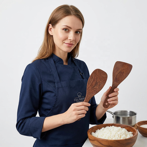 Premium Handmade Collection Modern Wooden Cooking Spoon Set Crafted Natural Hardwood Providing Eco-Friendly Long Lasting - Product Image 1