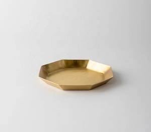 Sovereign Faceted Brass <b>Coaster</b> Set Handcrafted Premium Octagonal <b>Drink</b> <b>Coasters</b> Heat Resistant Table Protector Luxury Gift - Product Image 1