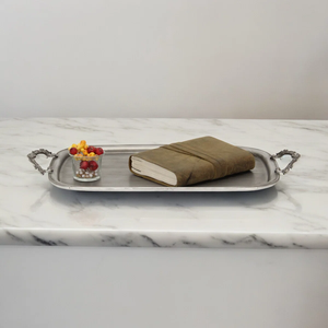 Plateau de service en métal fait main de qualité supérieure avec compartiment pour couverts, design écologique et durable pour mariage, restaurant, à prix avantageux - Product Image 4