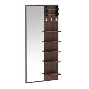 New Arrival Freddie Engineered Wood Wall Mount Dressing <b>Table</b> Organizer Makeup <b>Vanity</b> with <b>Mirror</b>, Storage Shelves. - Product Image 2