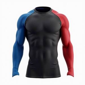 Five B Best Quality Custom Rash Guard For Men Long Sleeve Plain MMA Rush Guards Directly From Manufacturer OEm ODM Supplier - Product Image 5