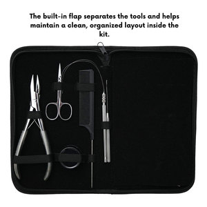 Kit d'installation d'extensions capillaires de haute qualité, outil professionnel de sertissage de perles, ciseaux de précision pour la coupe de cheveux, peigne à queue pour le coiffage - Product Image 6
