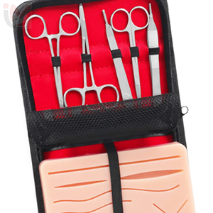 Kit de formation en suture médicale avec coussin d'entraînement et instruments en acier inoxydable pour étudiants, ensemble manuel de classe I - Product Image 4