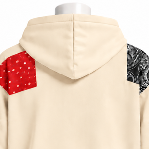 Sweat-shirt à capuche oversize zippé Karem Winter, éco-responsable, patchwork, imprimé, style streetwear décontracté pour homme - Product Image 4