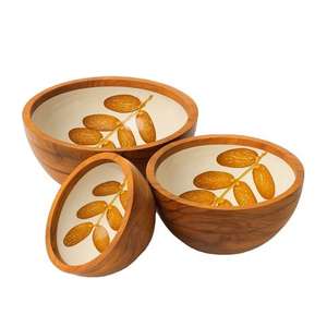 Tazón de Madera Hecho a Mano con Diseño Esmaltado para el Festival de Ramadán, Diseño Único y Personalizable - Product Image 2