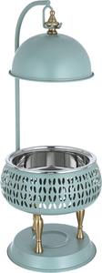 Luxury Round Hanging Chafing Dish <b>Silver</b> <b>Wire</b> Mesh Basket Stand Stainless Steel Soup Warmer with High Arch Hook Single Unit - Product Image 6