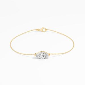 Pulsera de Diamantes Redondos Cultivados en Laboratorio de Oro de 14K, Halo Ajustable, Chapado en Rodio, Pulsera Minimalista, Joyería Fina Unisex - Product Image 5