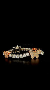 Hot Selling Pass Diamond Tester 925 Sterling <b>Silver</b> Hip Hop Jewelry Custom Butterfly VVS Moissanite Two Tone Tennis Bracelet - Product Image 5