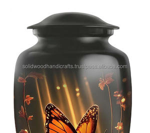 Urnes funéraires décoratives en laiton de haute qualité, faites à la main, pour hommes et femmes. - Product Image 2